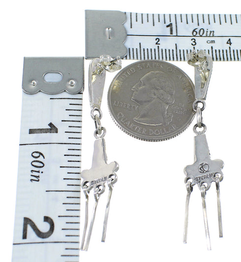 Multicolor Sterling Silver Southwestern Earrings YX53111